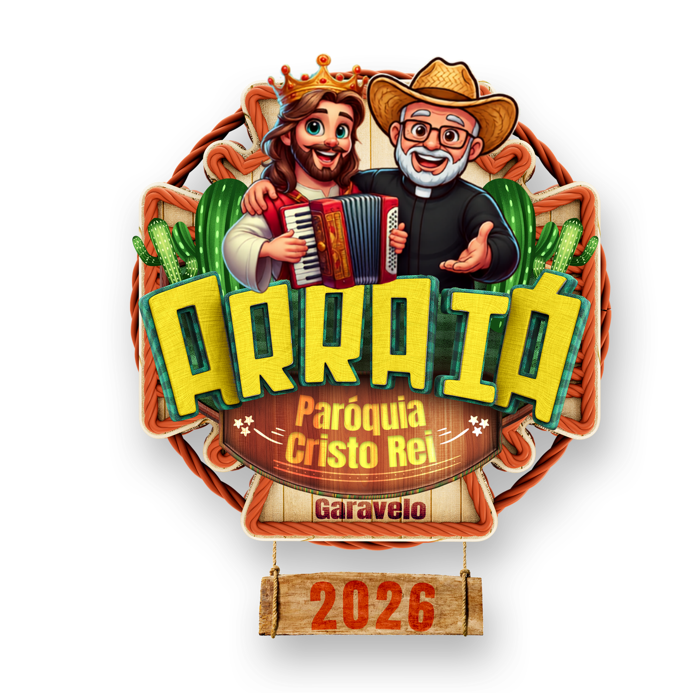 Logo Arraiá da Paróquia Cristo Rei 2026